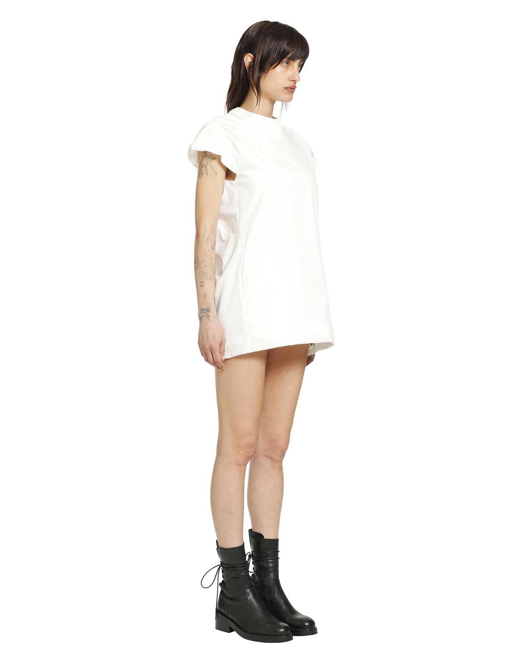 Sacai White Poplin Dress
