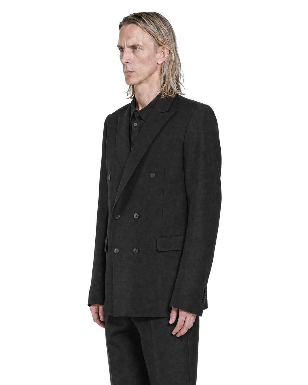 Nicolo' Ceschi Berrini Black Double-Breasted Tailored Blazer for men