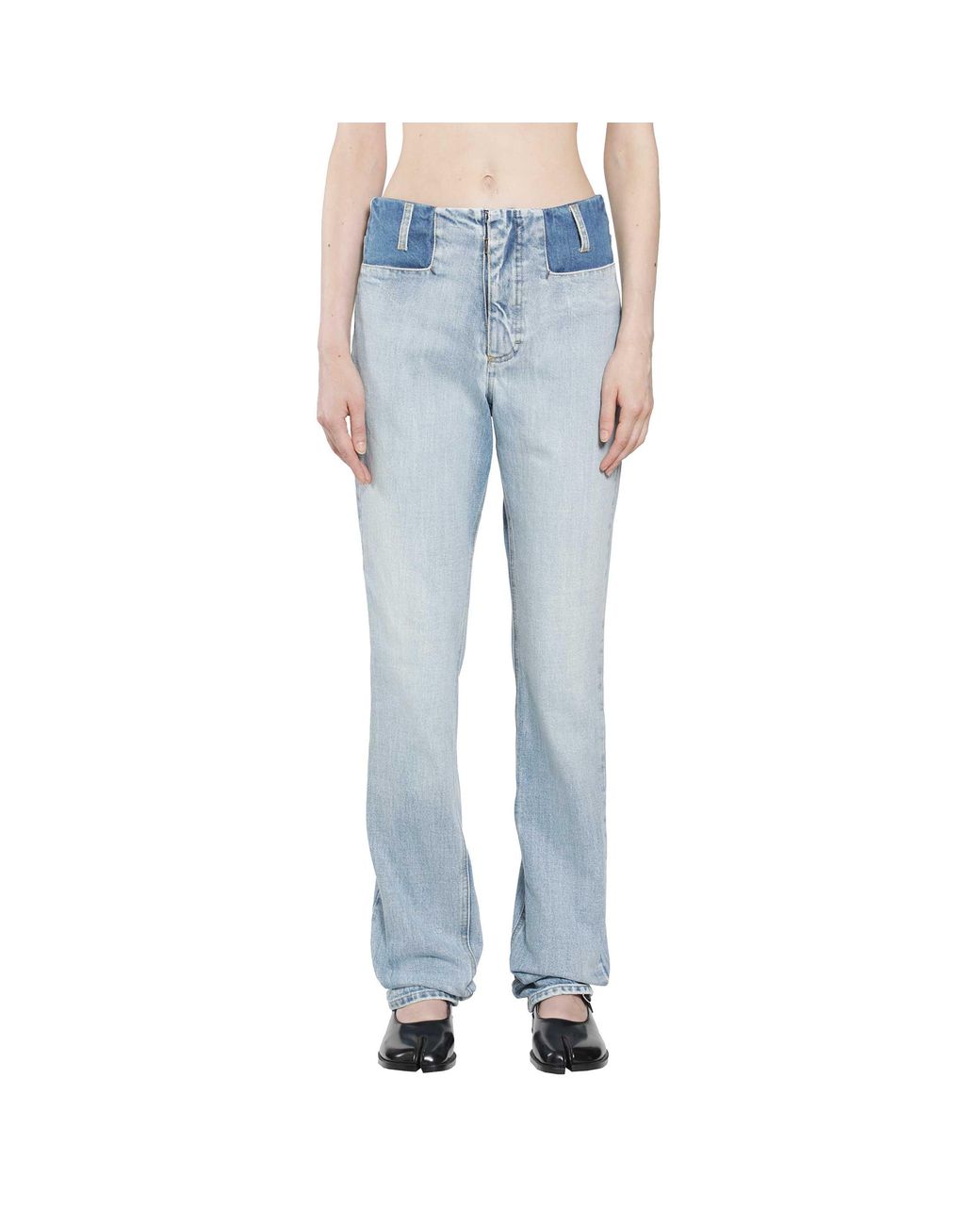 Maison Margiela Blue Two-Tone Jeans