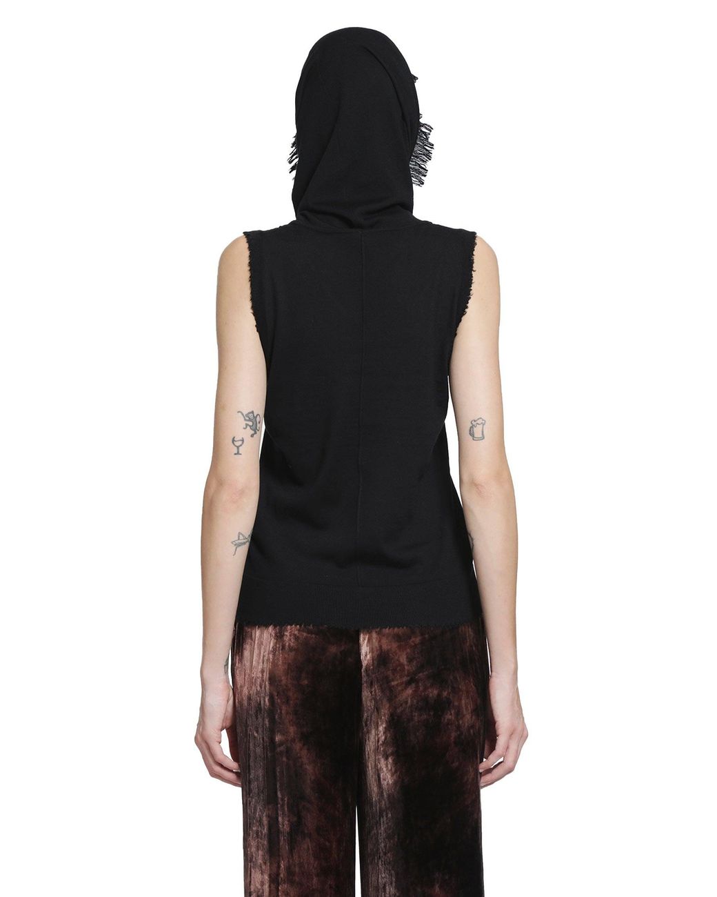 YA YI Black Runa Wool Vest
