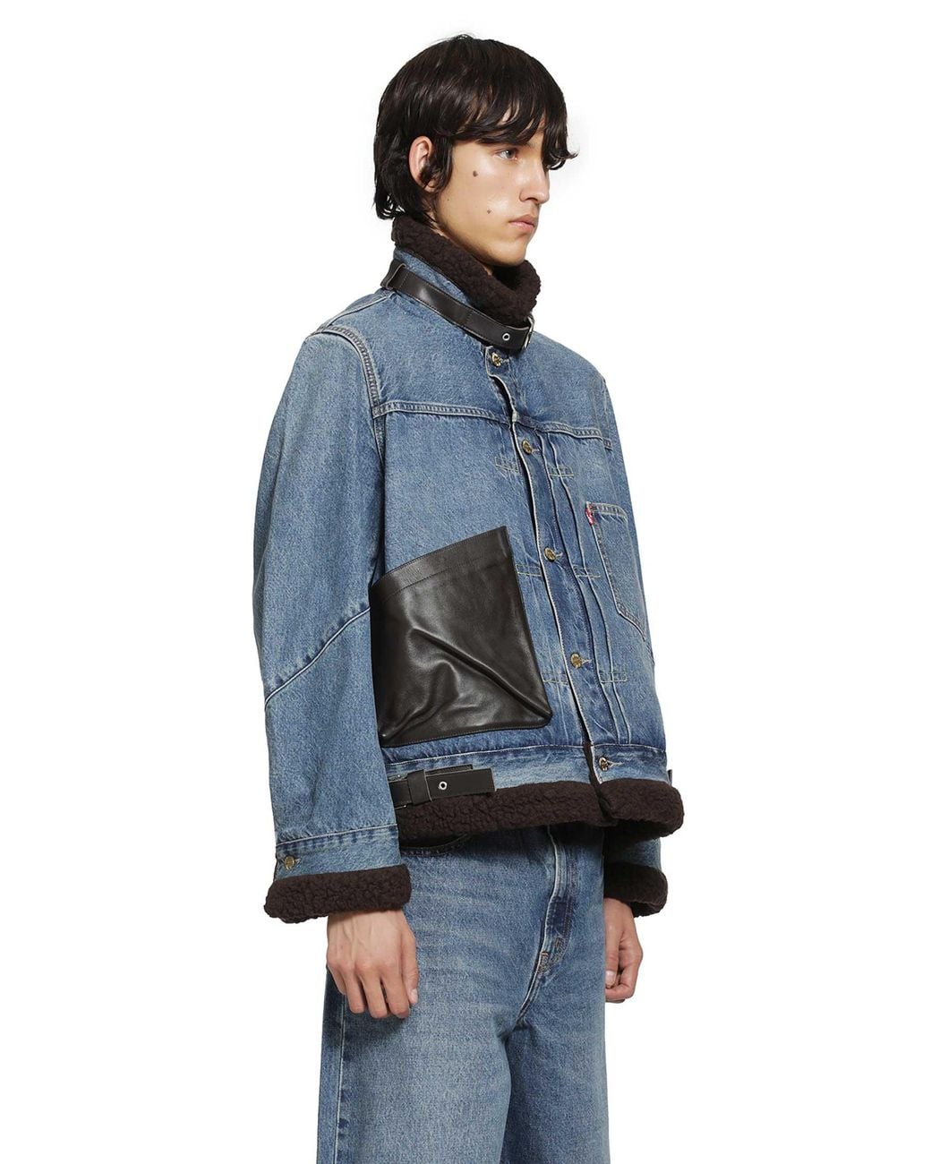 Sacai Blue Levi's X Sherpa Jacket for men