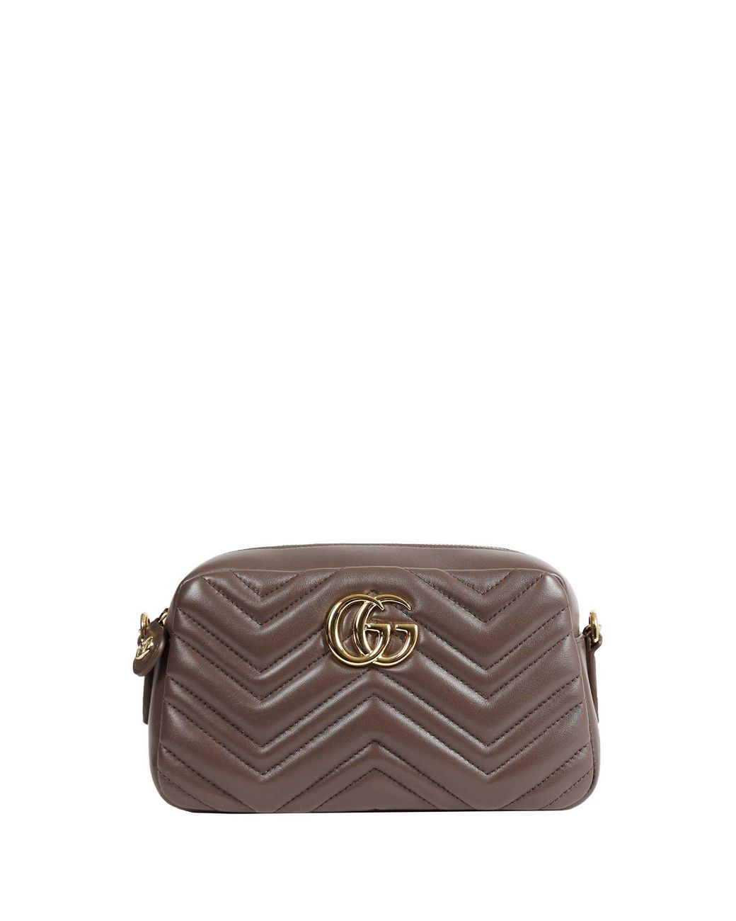 Gucci Brown Gg Marmont Small Camera Bag