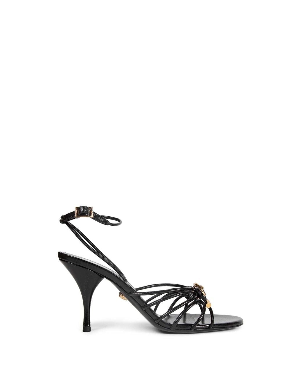 Versace Black Opera Bow Nappa Sandals