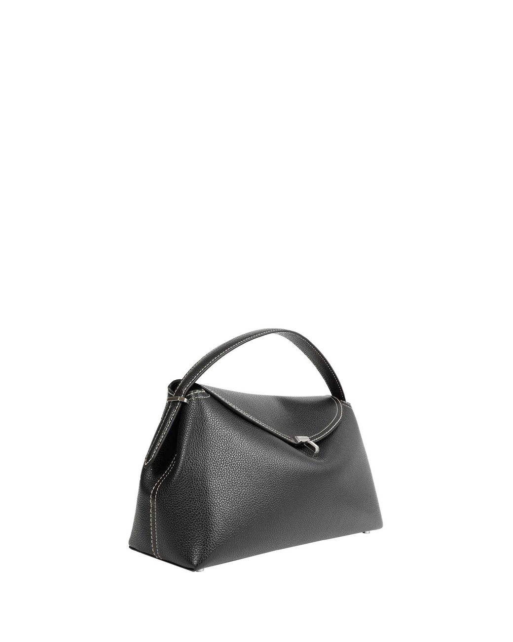 Totême Black T-Lock Top Handle Bag