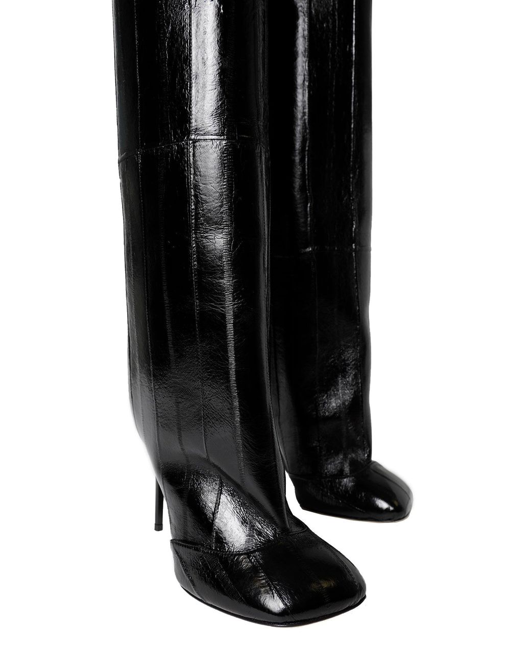 NVL-GARDE Black Broken Heel Knee-High Boots