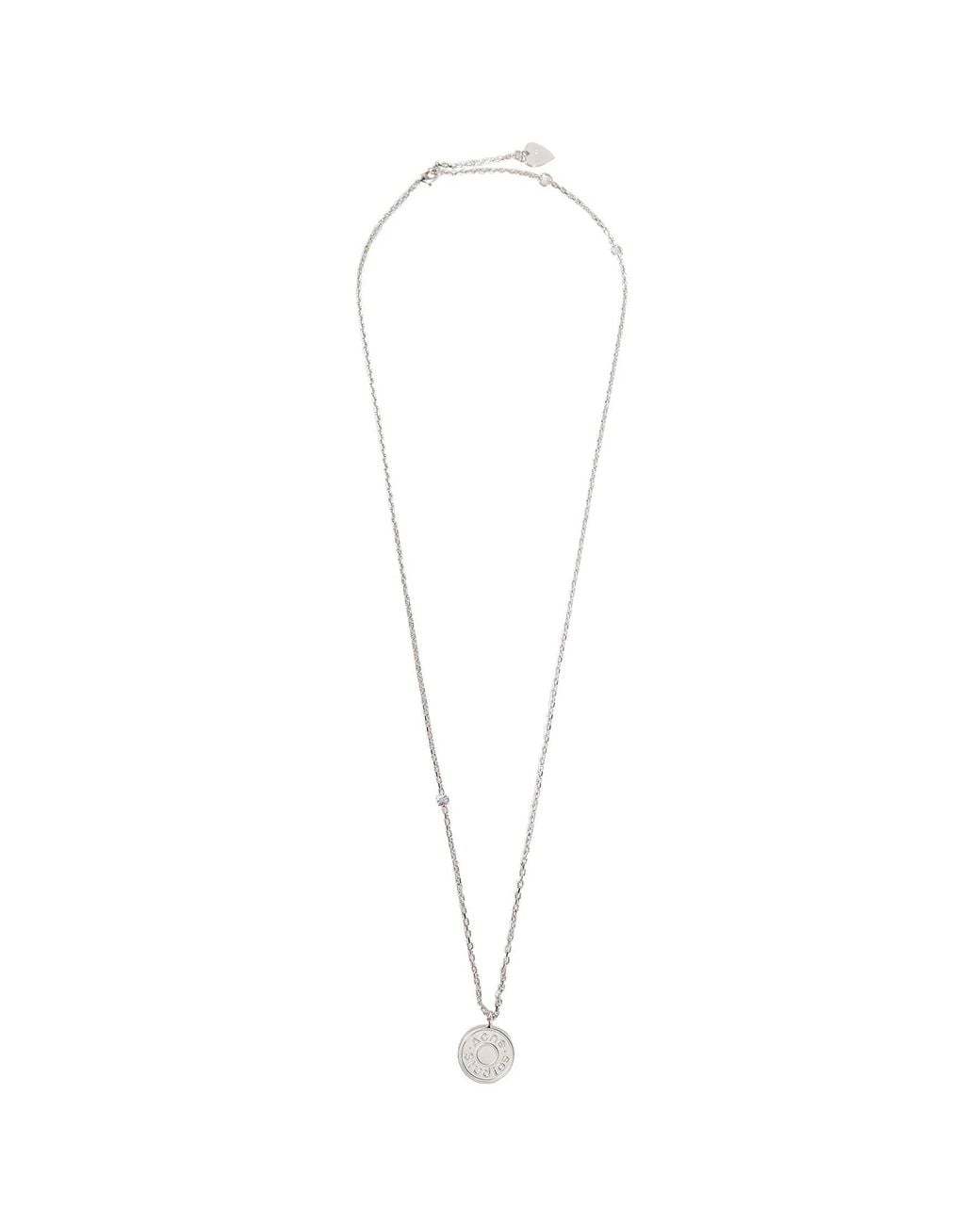 Acne White Denim Rivet Necklace