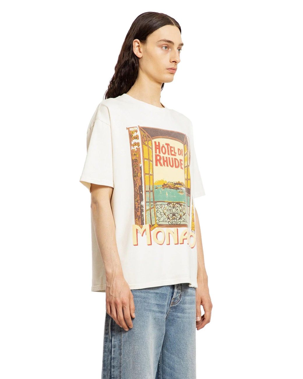 Rhude Hotel Di Monaco Tee in White for Men | Lyst UK