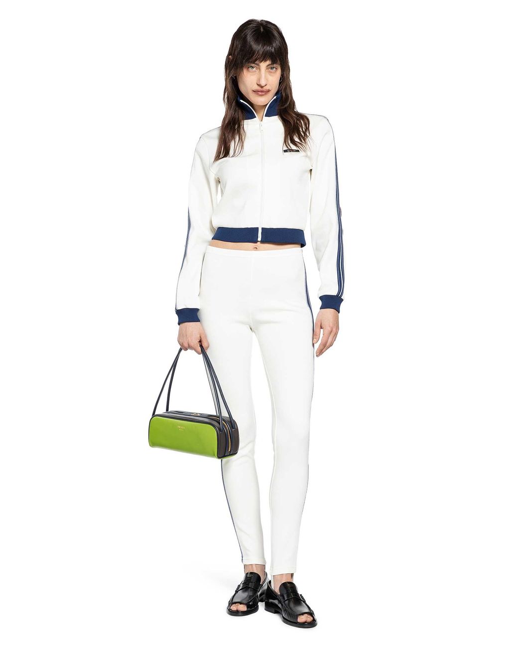 Prada White Fleece Leggings