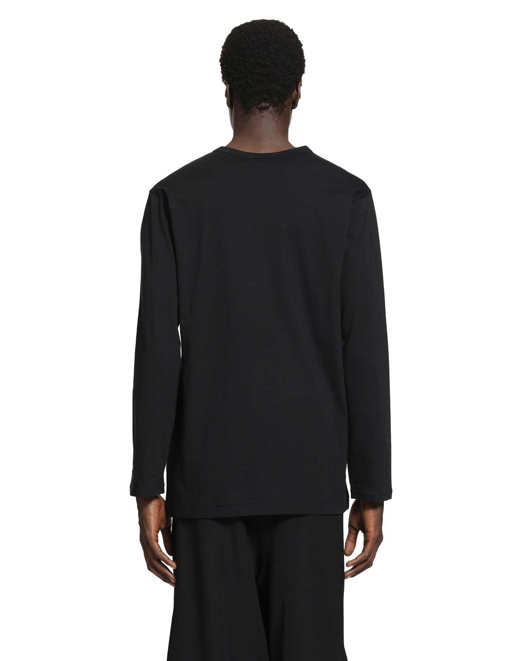 Yohji Yamamoto Black Graphic Long Sleeve T-Shirt for men