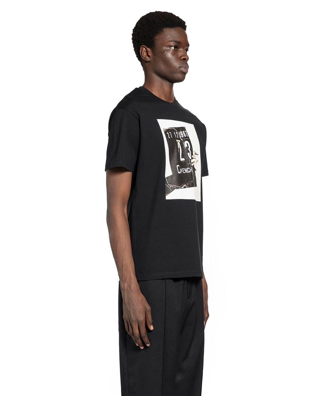 Givenchy Black Clapperboard Print T-Shirt for men