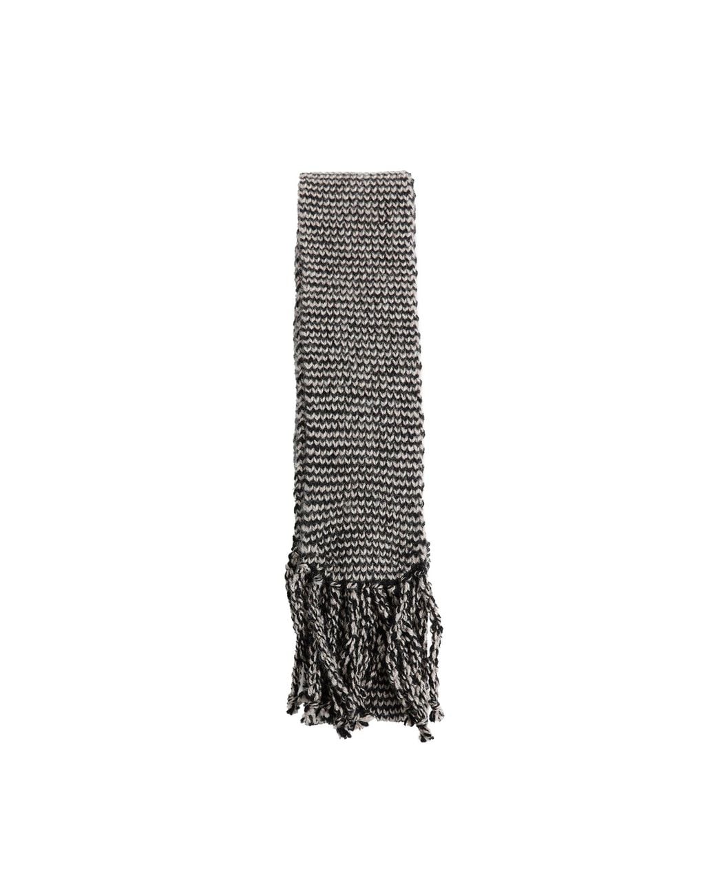 Ziggy Chen Black Single Crochet Scarf for men