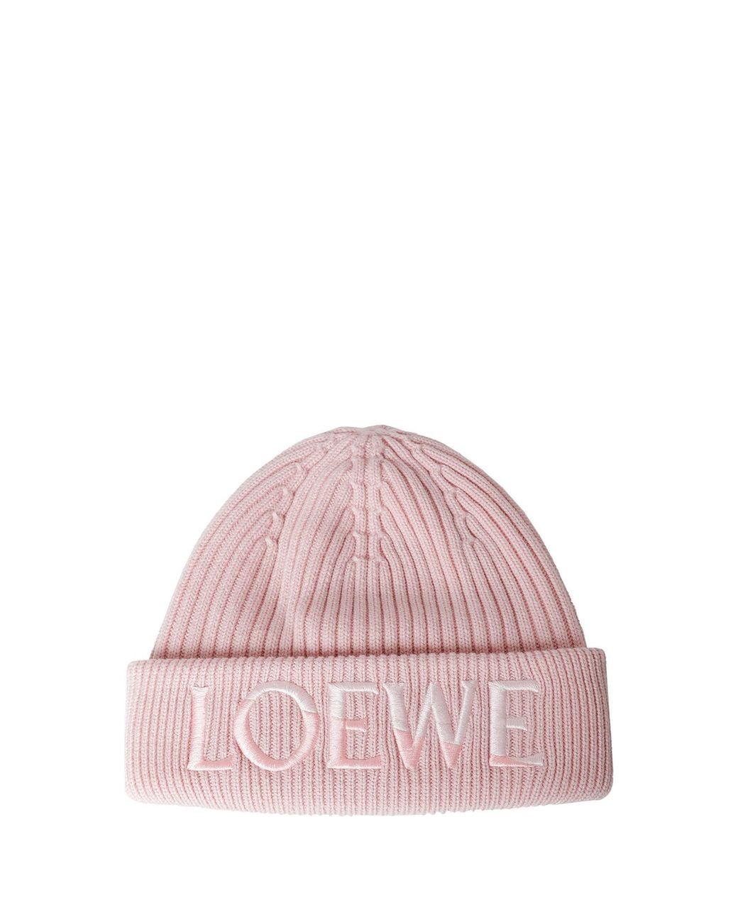 Loewe Pink Wool Beanie