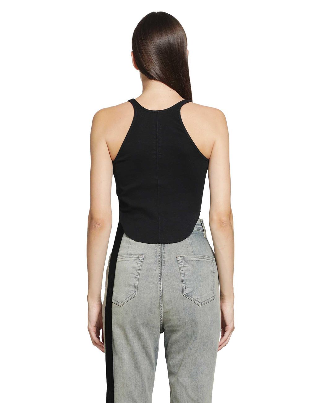 Rick Owens Black Tower Basic Tank Cropped