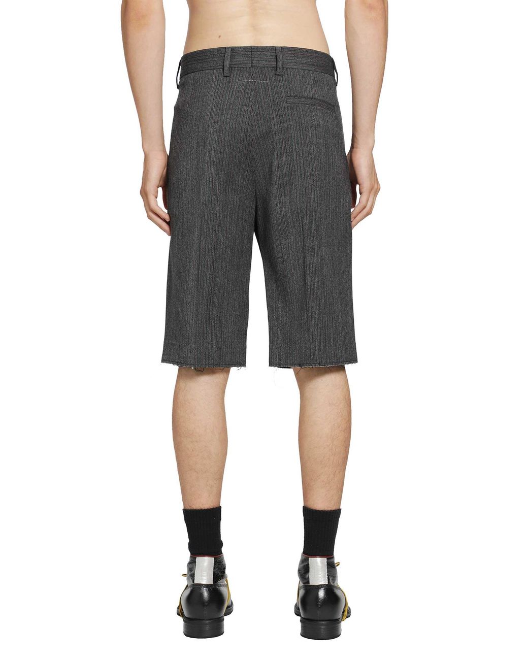 MM6 by Maison Margiela Gray Tailored Shorts for men