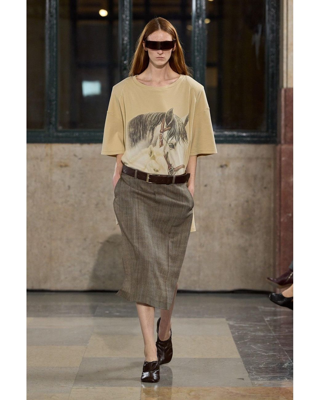 MM6 by Maison Margiela Natural Horse Portrait T-Shirt