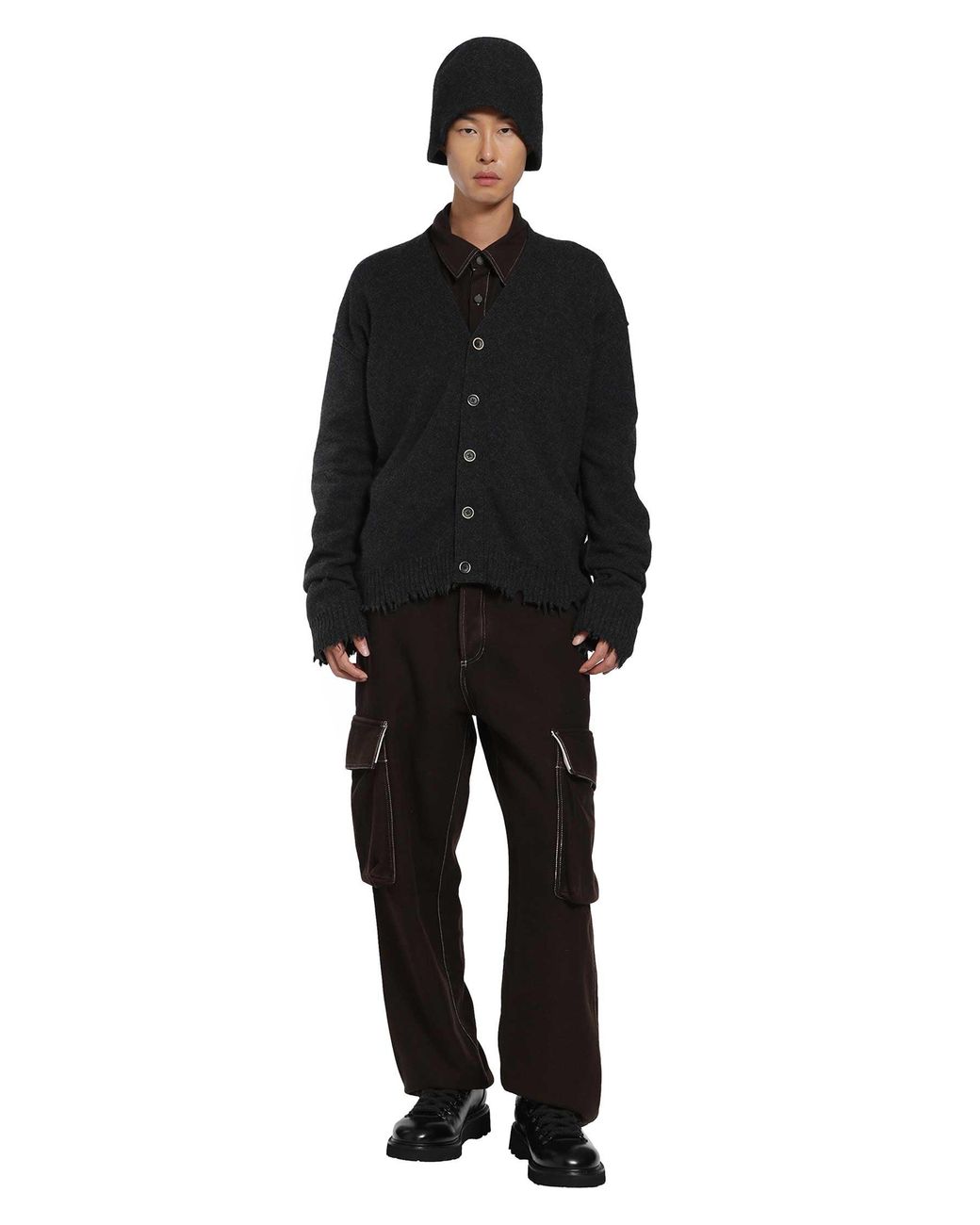 Uma Wang Black Over Cardigan for men