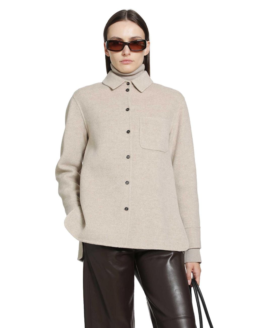 Max Mara Natural Wool And Cashmere Broadcloth Jacket