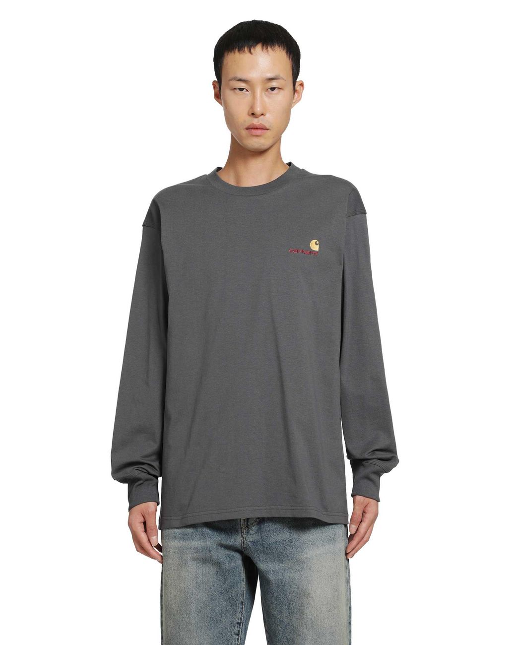 Carhartt Gray L/American Script T-Shirt for men