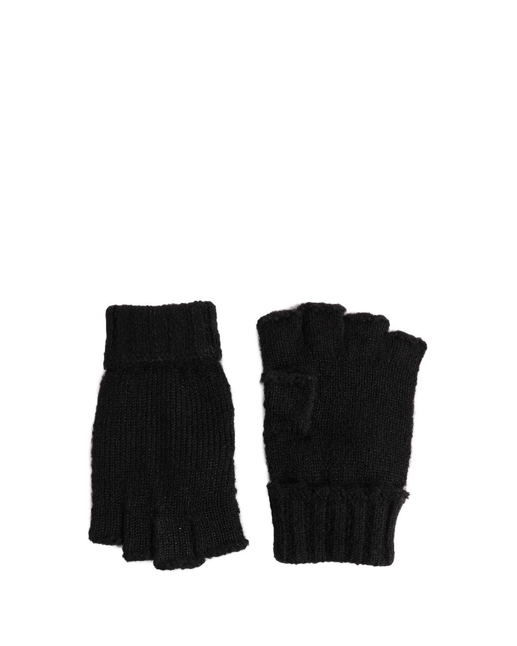 Comme des Garçons Black Fingerless Knit Gloves for men