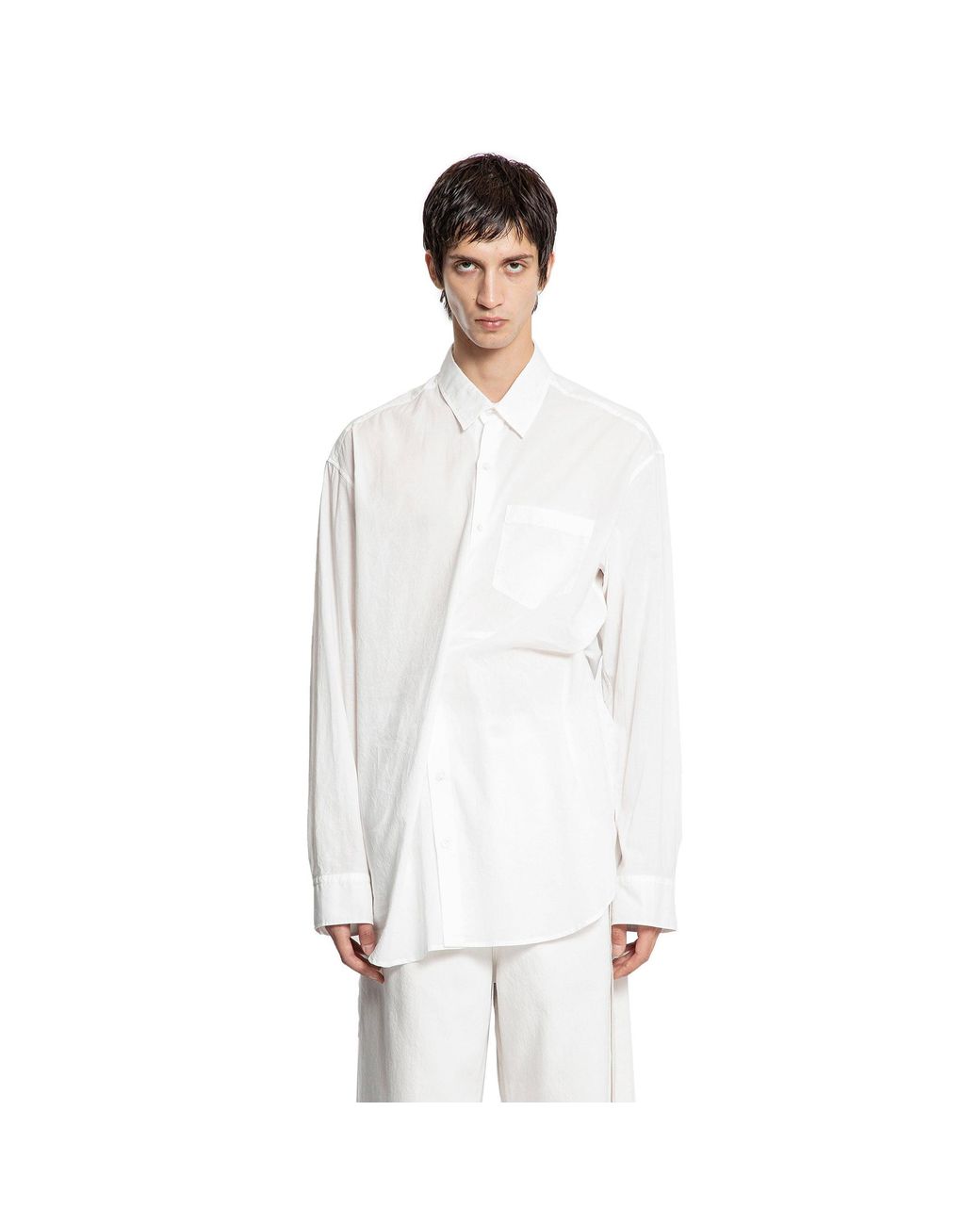 Ann Demeulemeester White Mark High Comfort Pocket Shirt for men