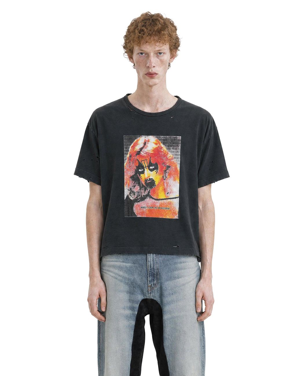 Marking Distance Black Accident Tee for men