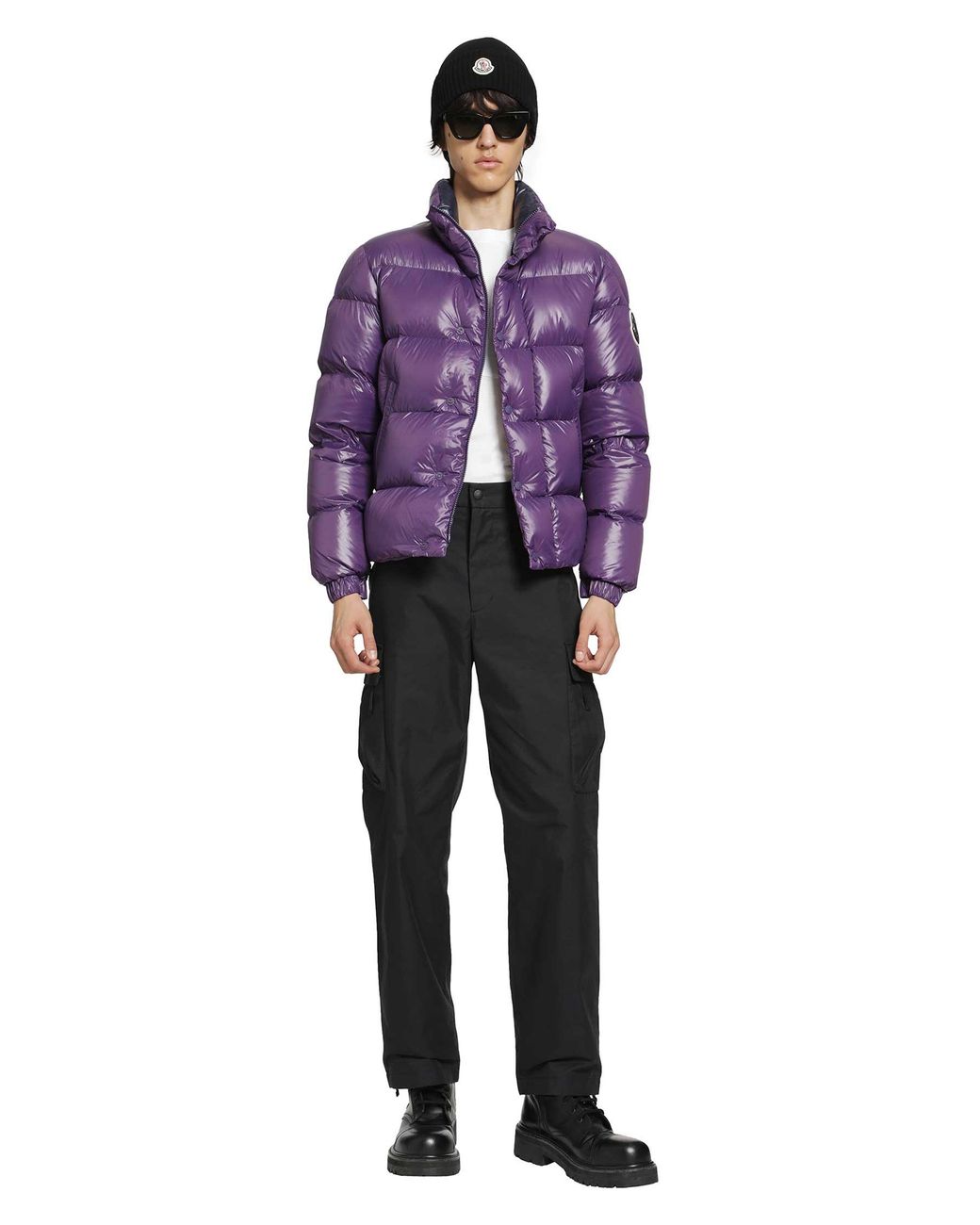 Moncler Purple Bendola Laqué Short Down Jacket for men