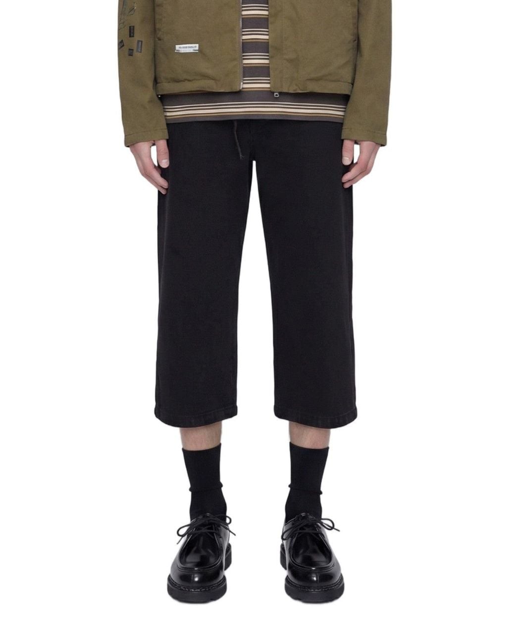 Song For The Mute Black Long Shorts for men