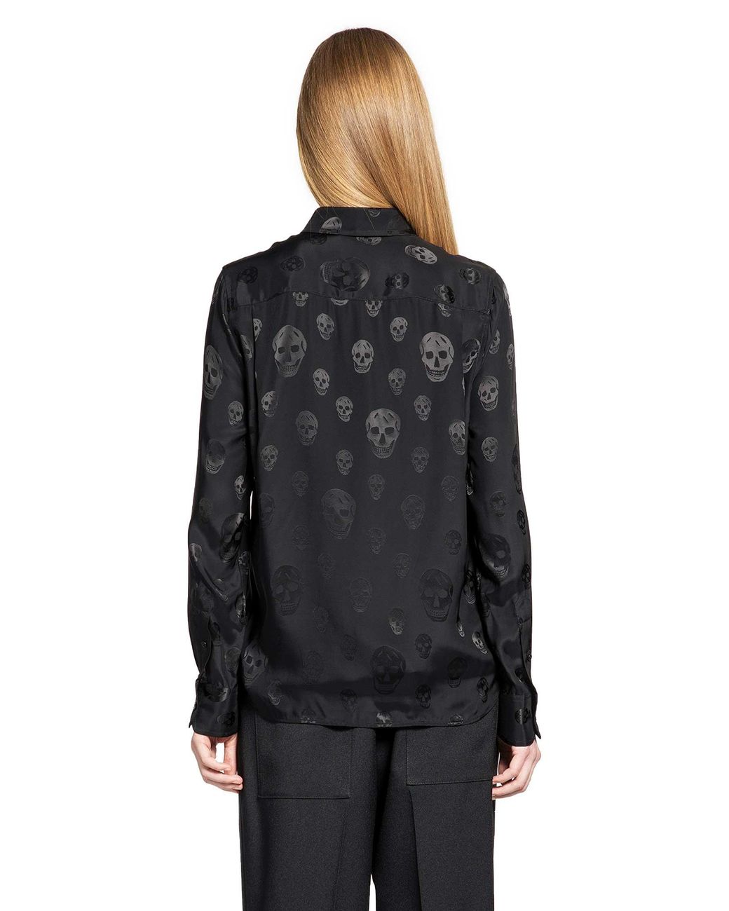 McQueen Black Skull Motif Shirt