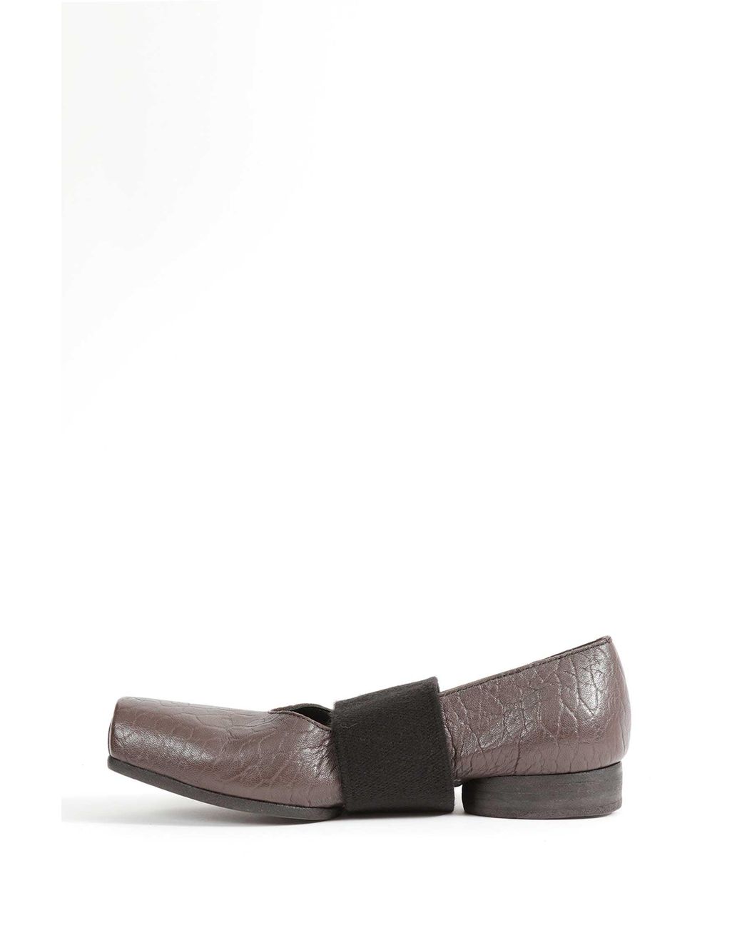 Uma Wang Gray Leather Ballet Shoes