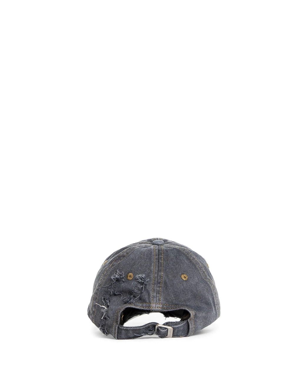 JORDANLUCA Gray Distressed Denim Baseball Cap for men