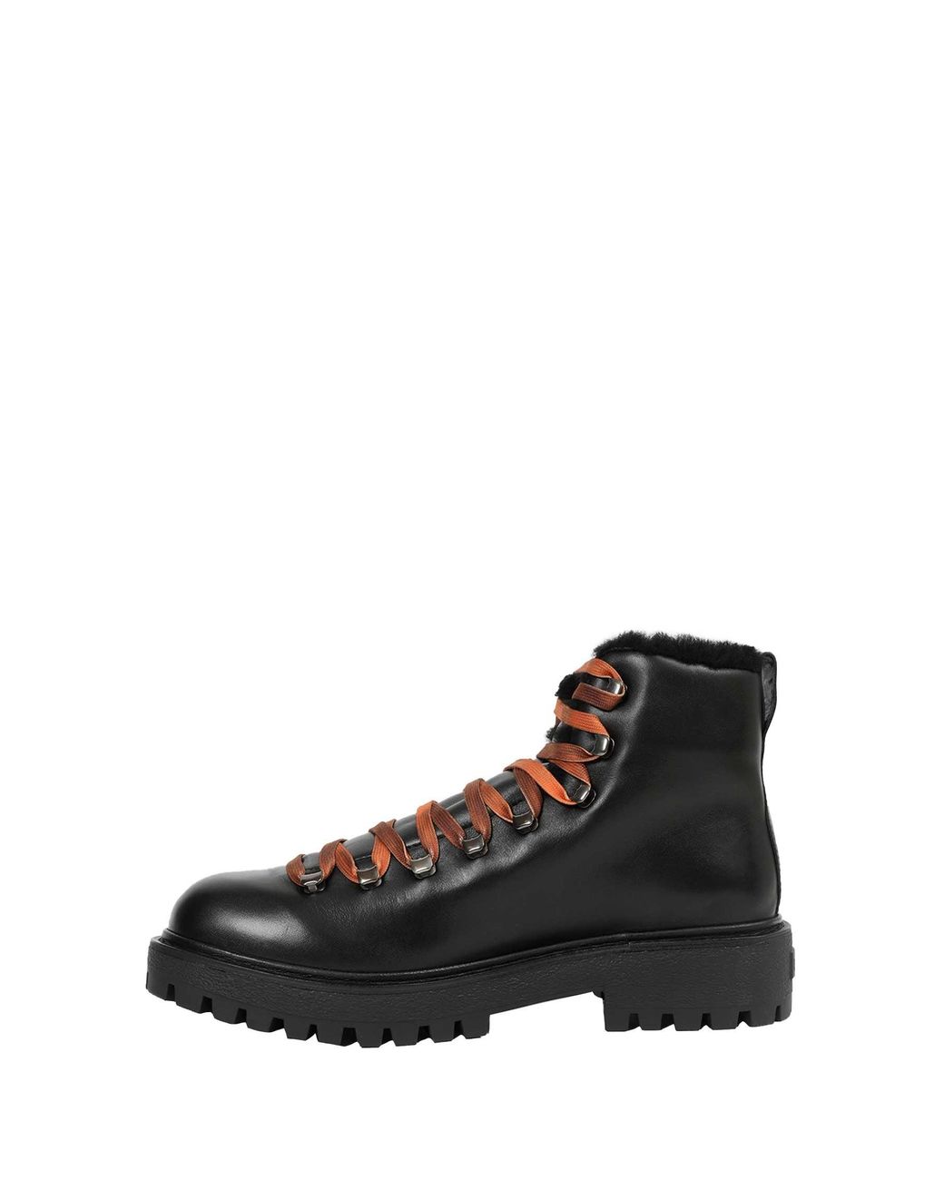 Prada Black Lace-Up Ankle Boots for men