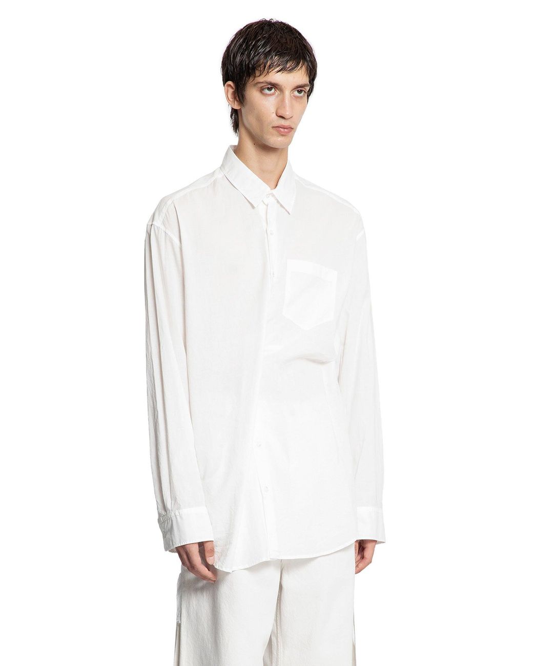 Ann Demeulemeester White Mark High Comfort Pocket Shirt for men
