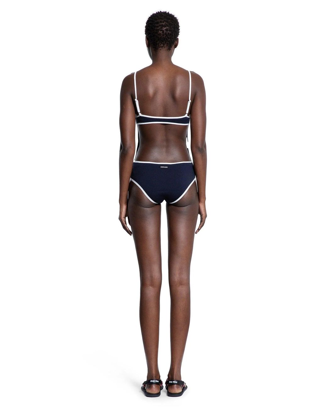 Miu Miu Blue Technical Knit Swimsuit