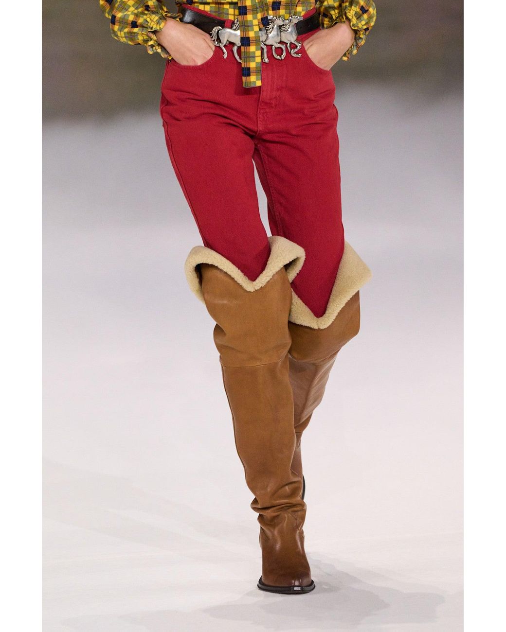 Chloé Brown Azelan Thigh High Boots