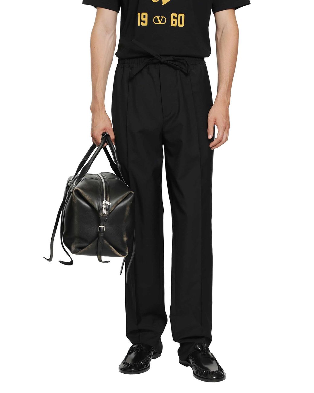 Valentino Black Wool Trousers for men