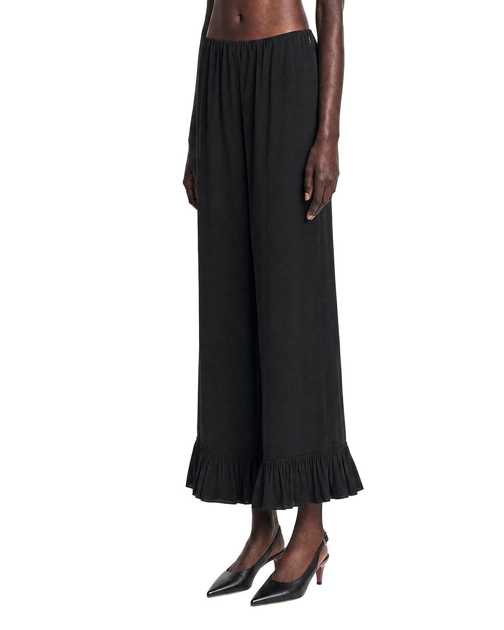 Chloé Black Cropped Fluid Pants