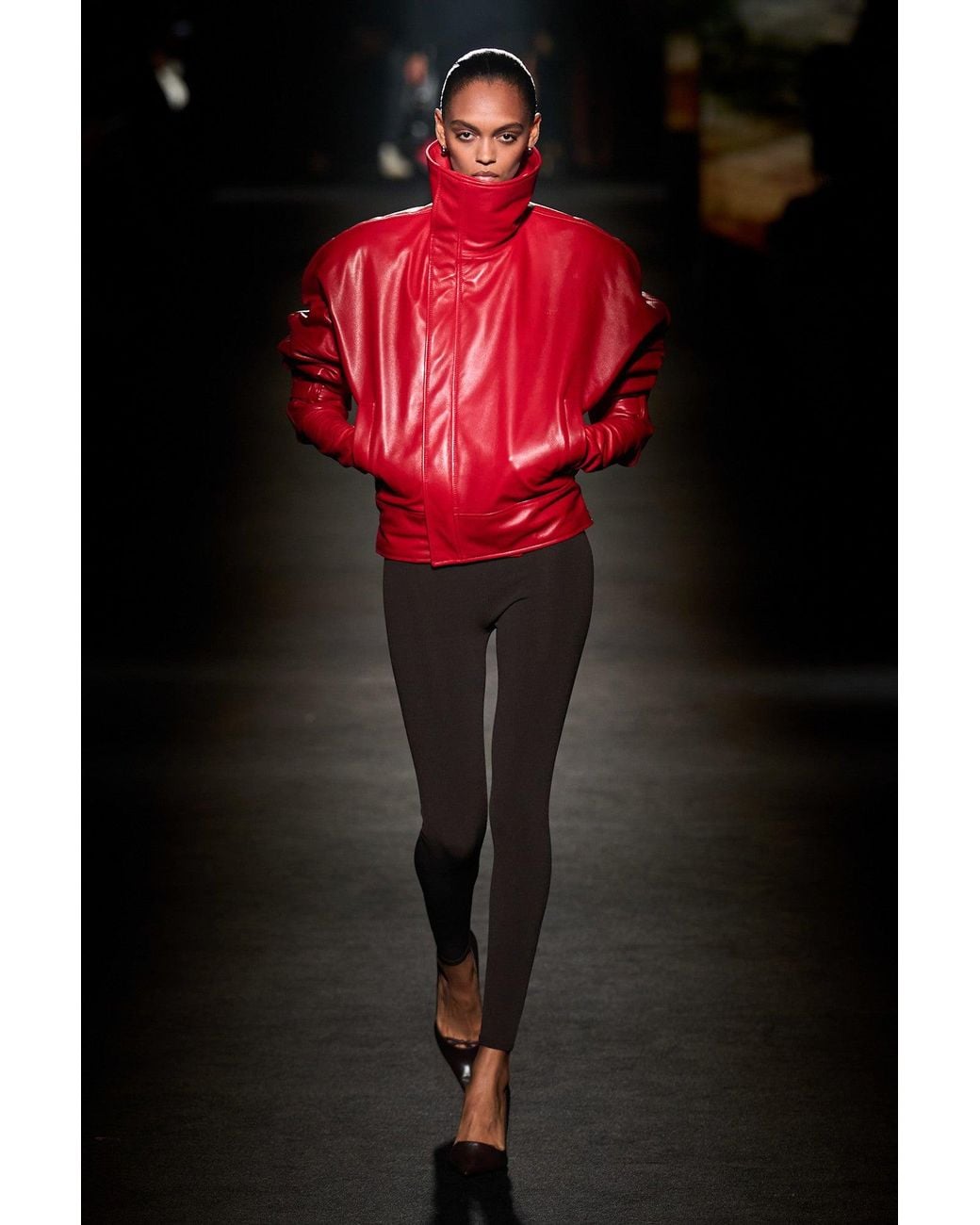 Balenciaga Red Big Collar Jacket