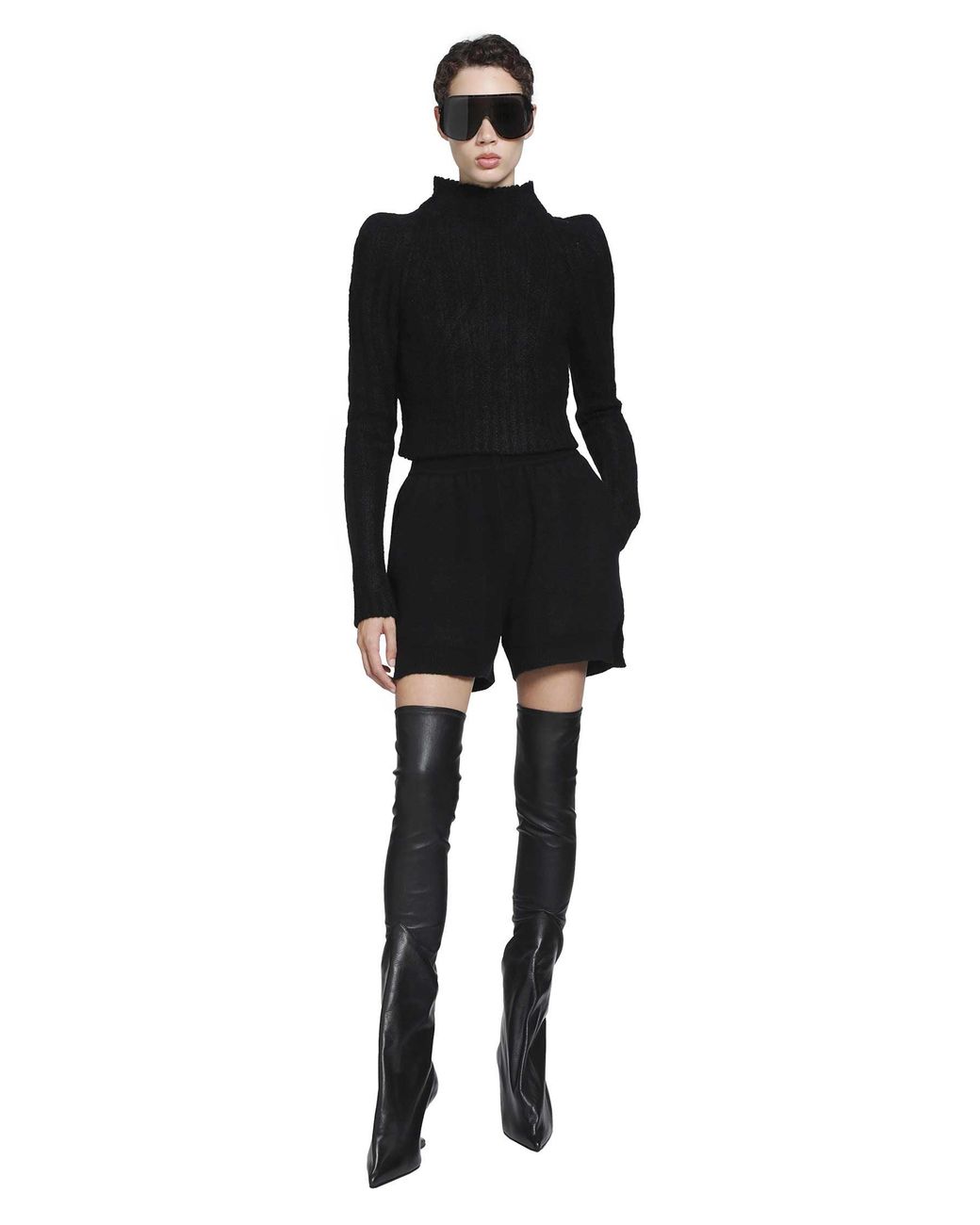 Rick Owens Black Tower Shorts