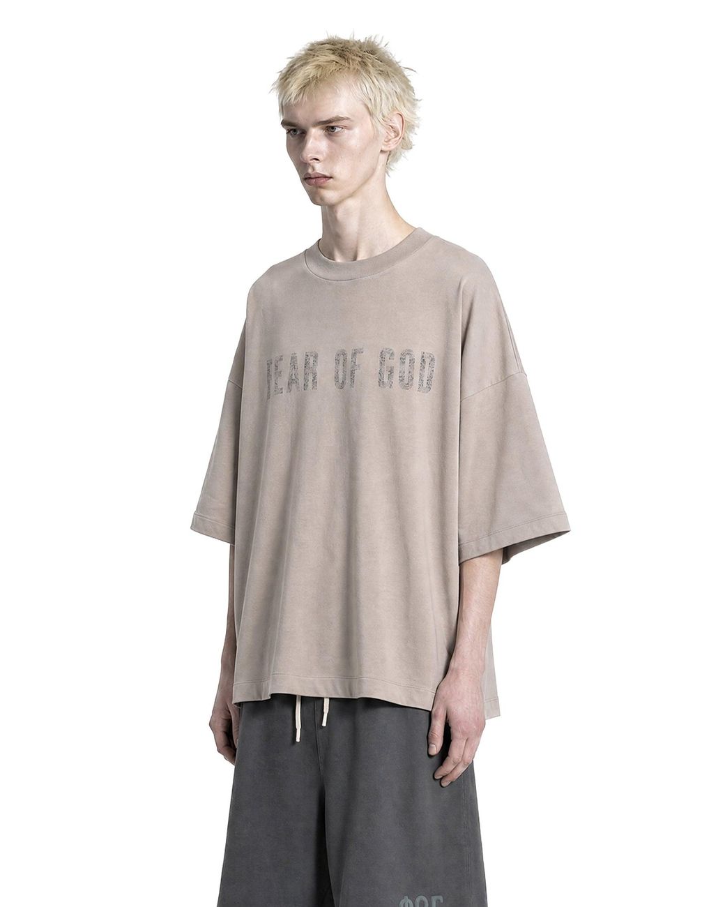 Fear Of God Gray Merch Tee Boxy Fit for men