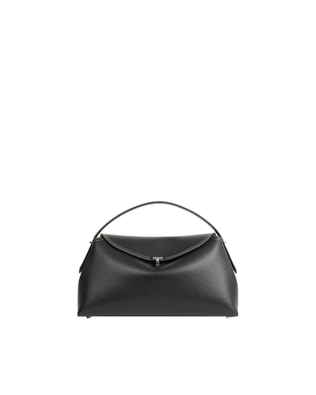 Totême Black T-Lock Top Handle Bag