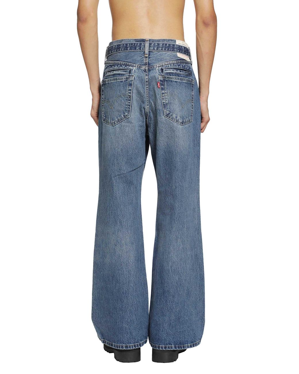 Sacai Blue Levi's X Belted Flare Pants for men