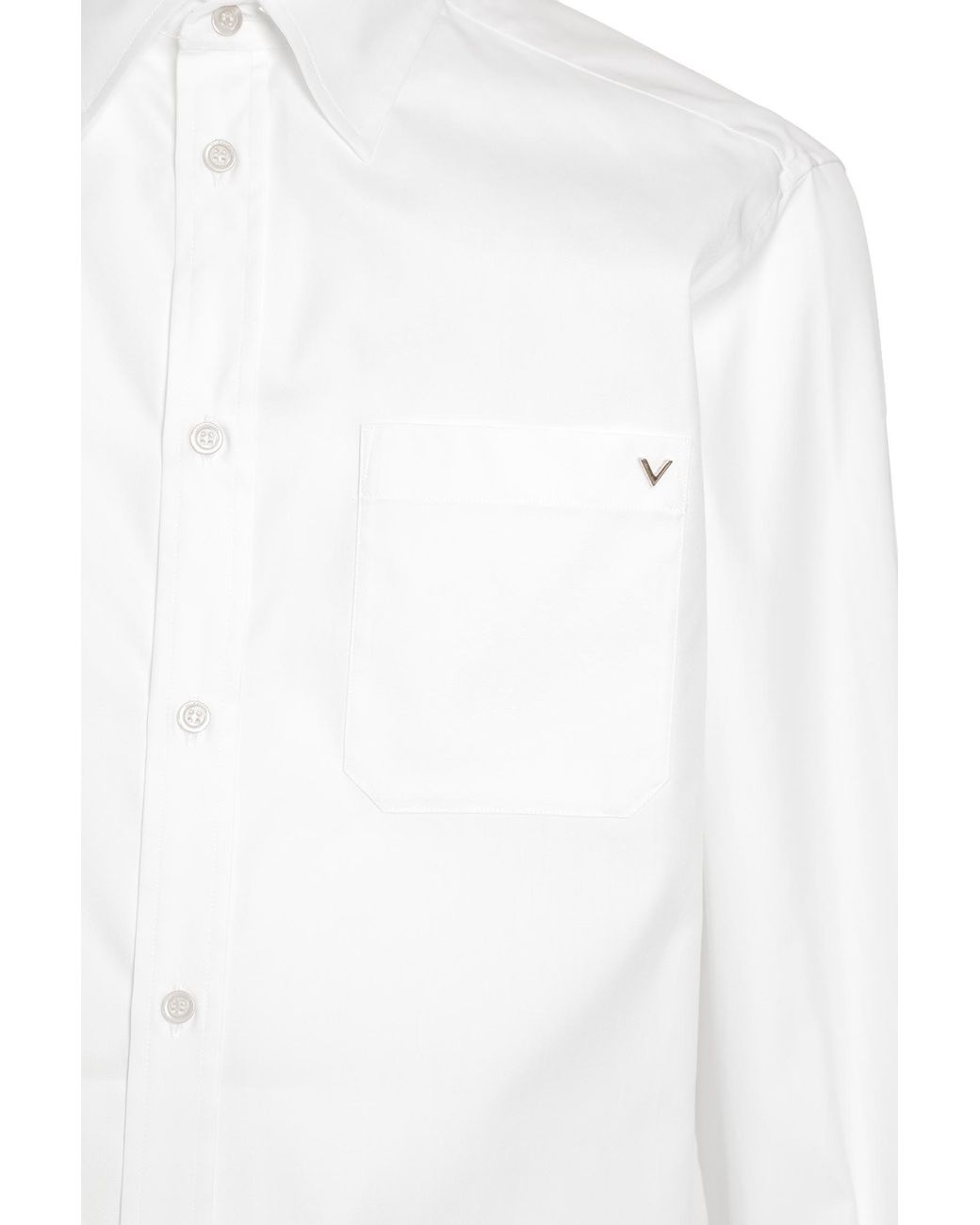 Valentino White V Pocket Shirt for men