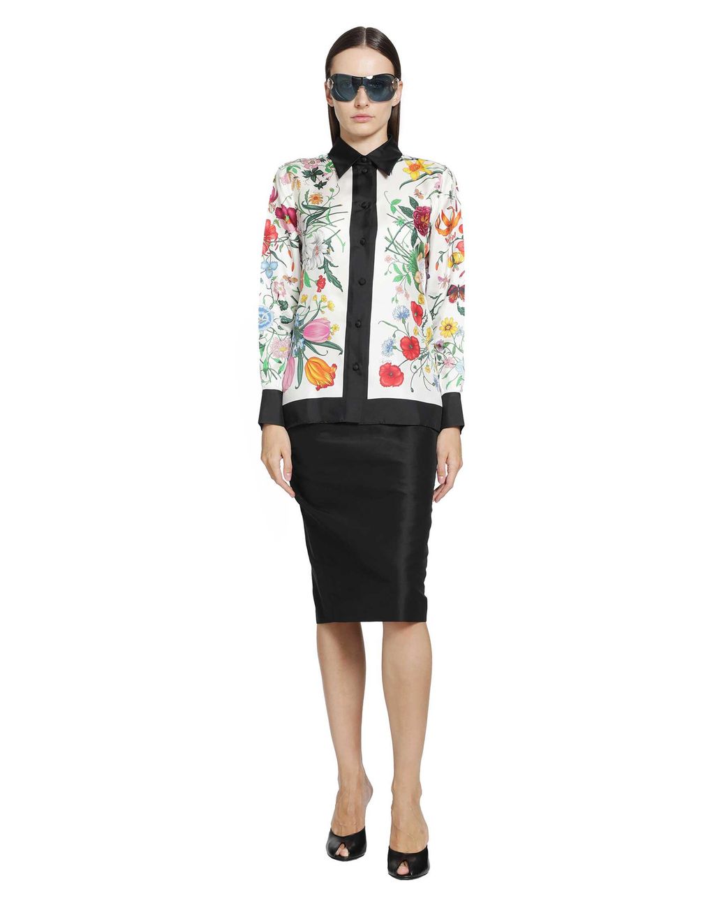 Gucci Red Printed Silk Shirt