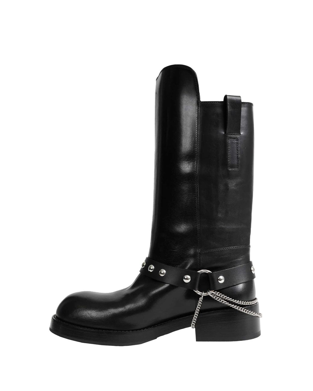 Ann Demeulemeester Black Edeed Riding Boots for men