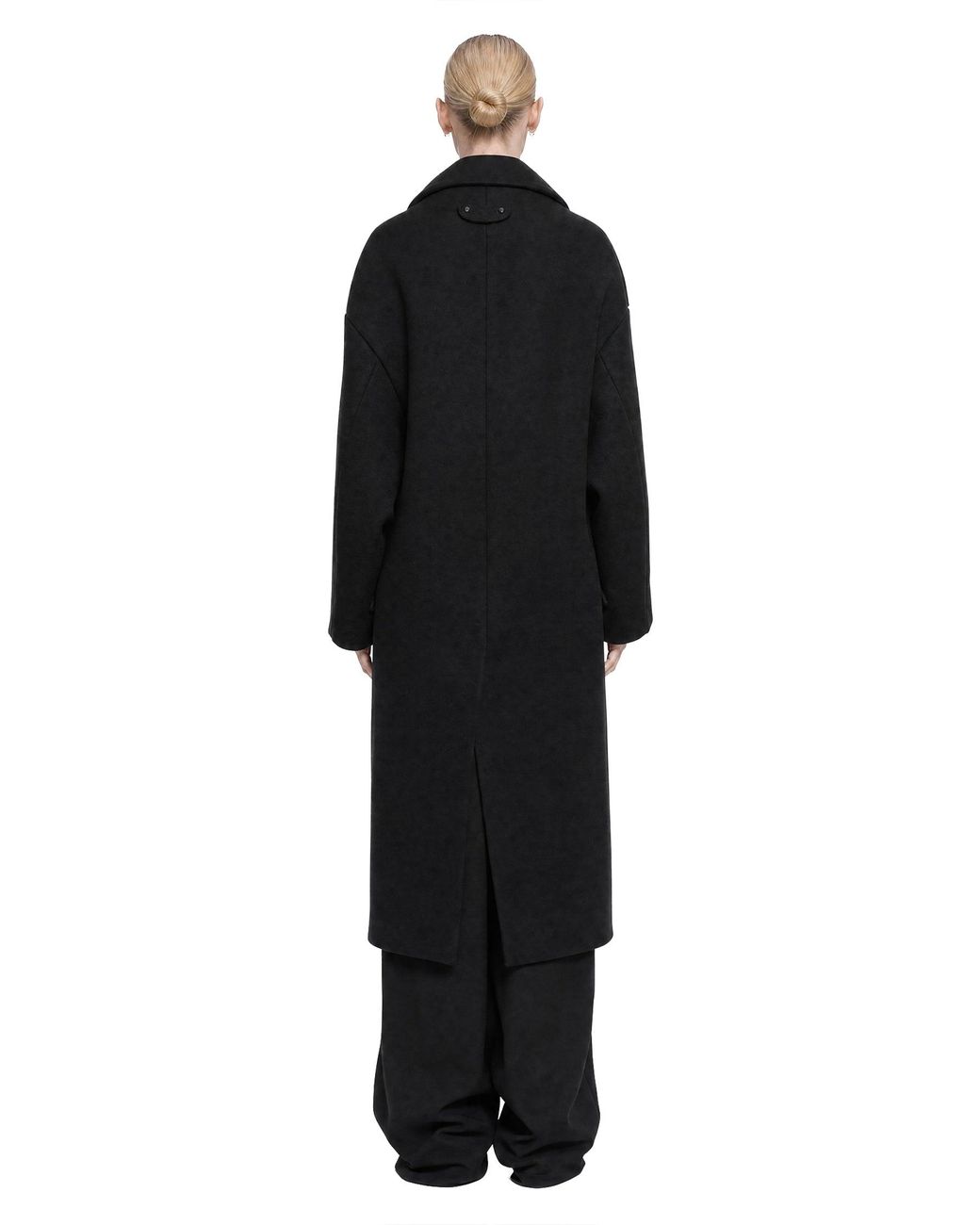 Balenciaga Black Maxi Stola Coat