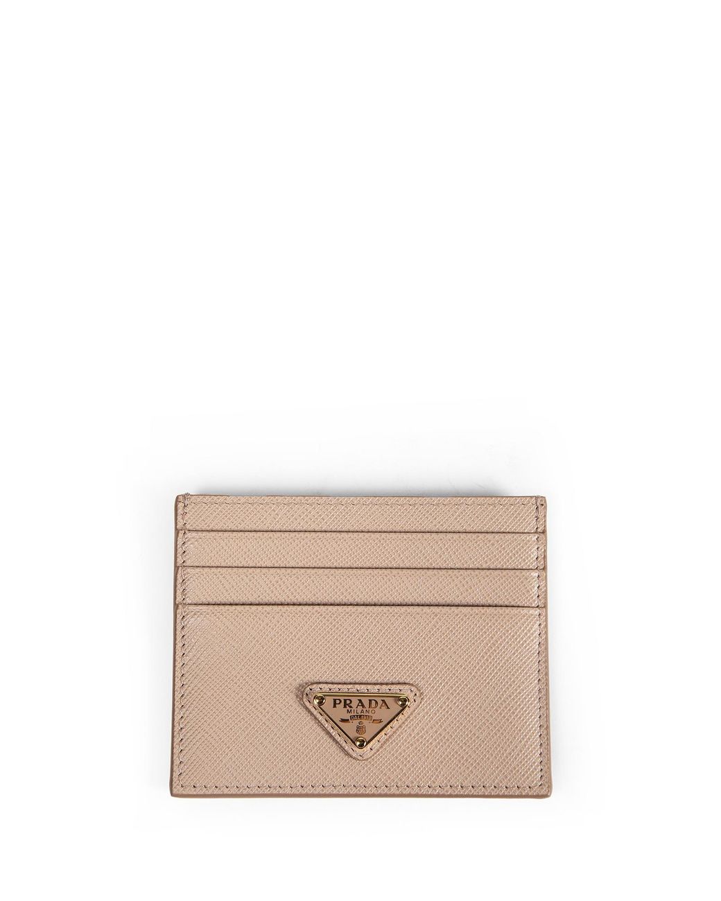 Prada Natural Saffiano Leather Card Holder