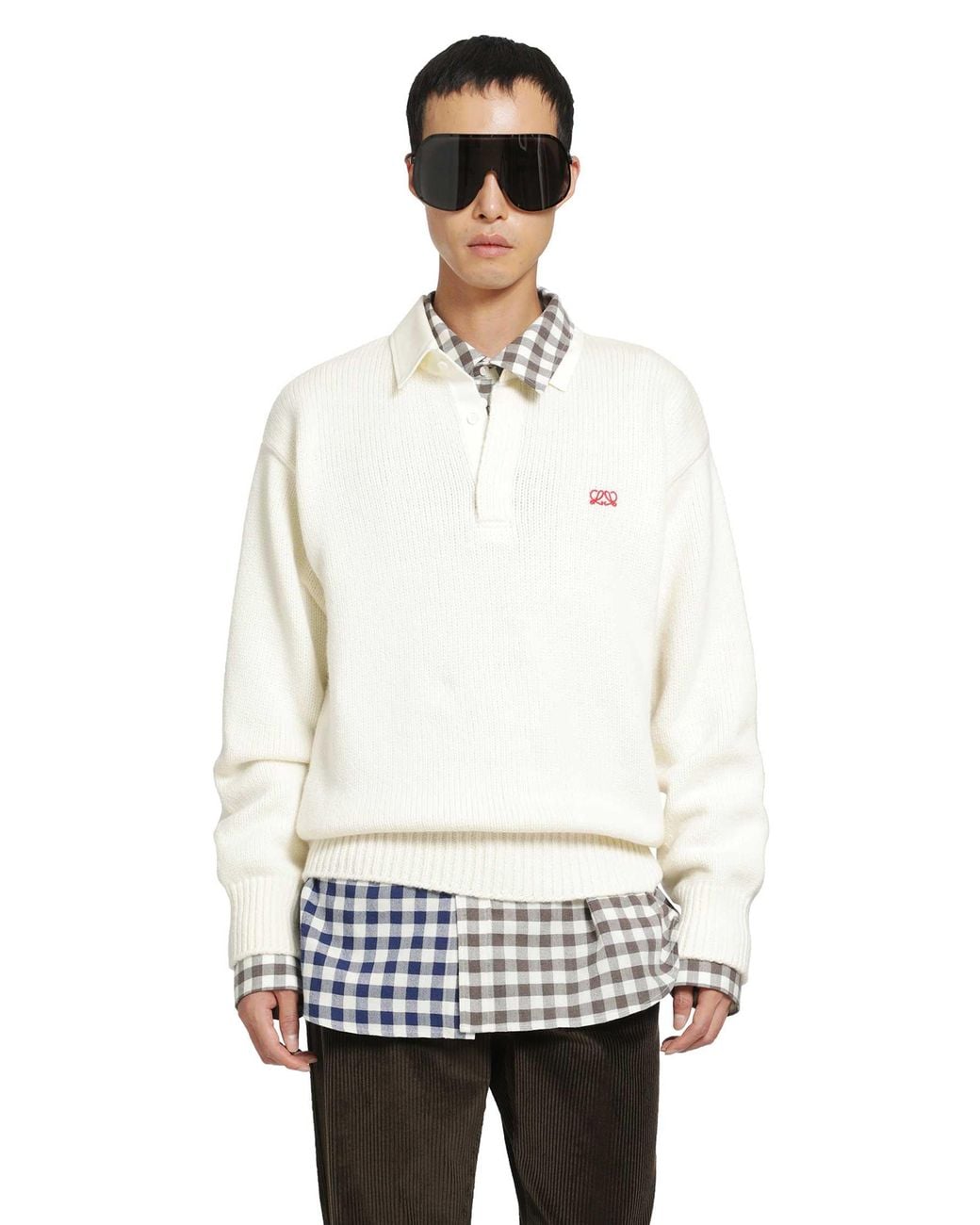 Loewe White Polo Sweater for men