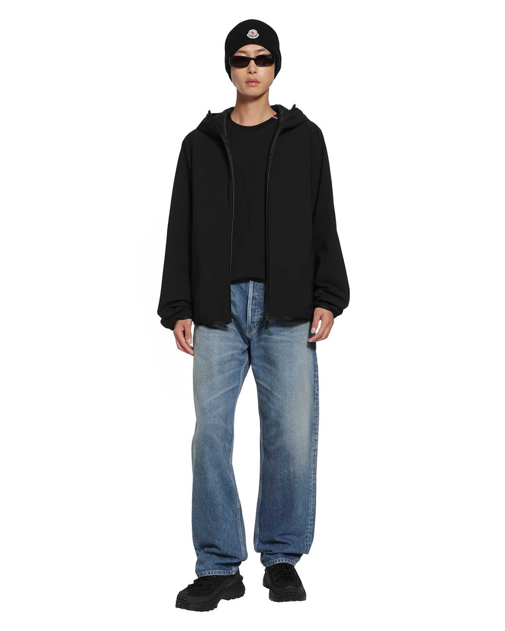 Moncler Black Cotton T-Shirt for men