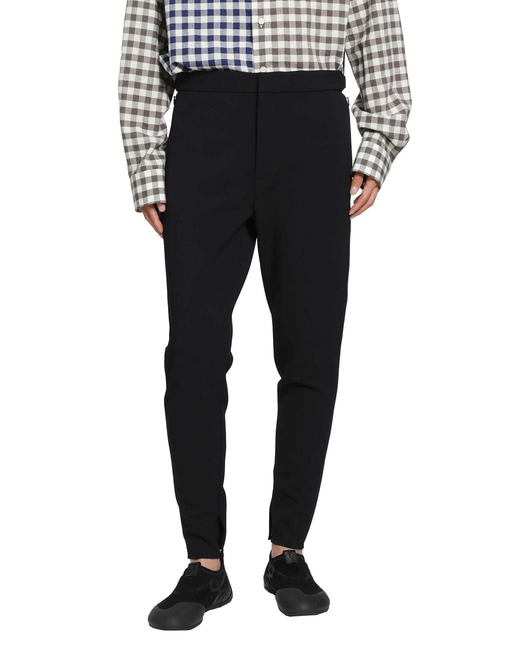 Loewe Black Stretch Wool Blend Trousers for men