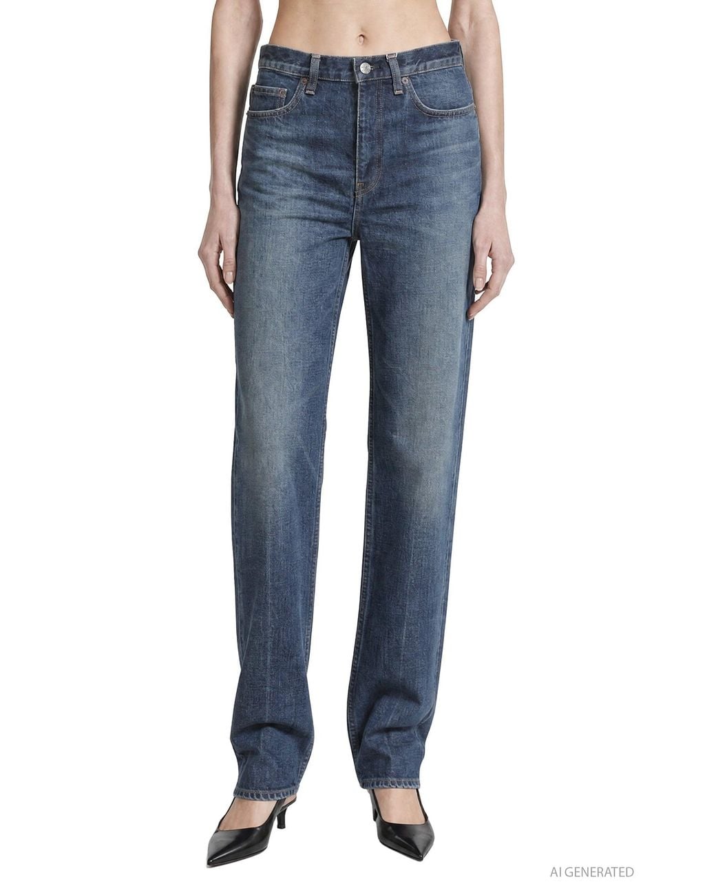 Totême  Blue Classic Slim Denim Jeans